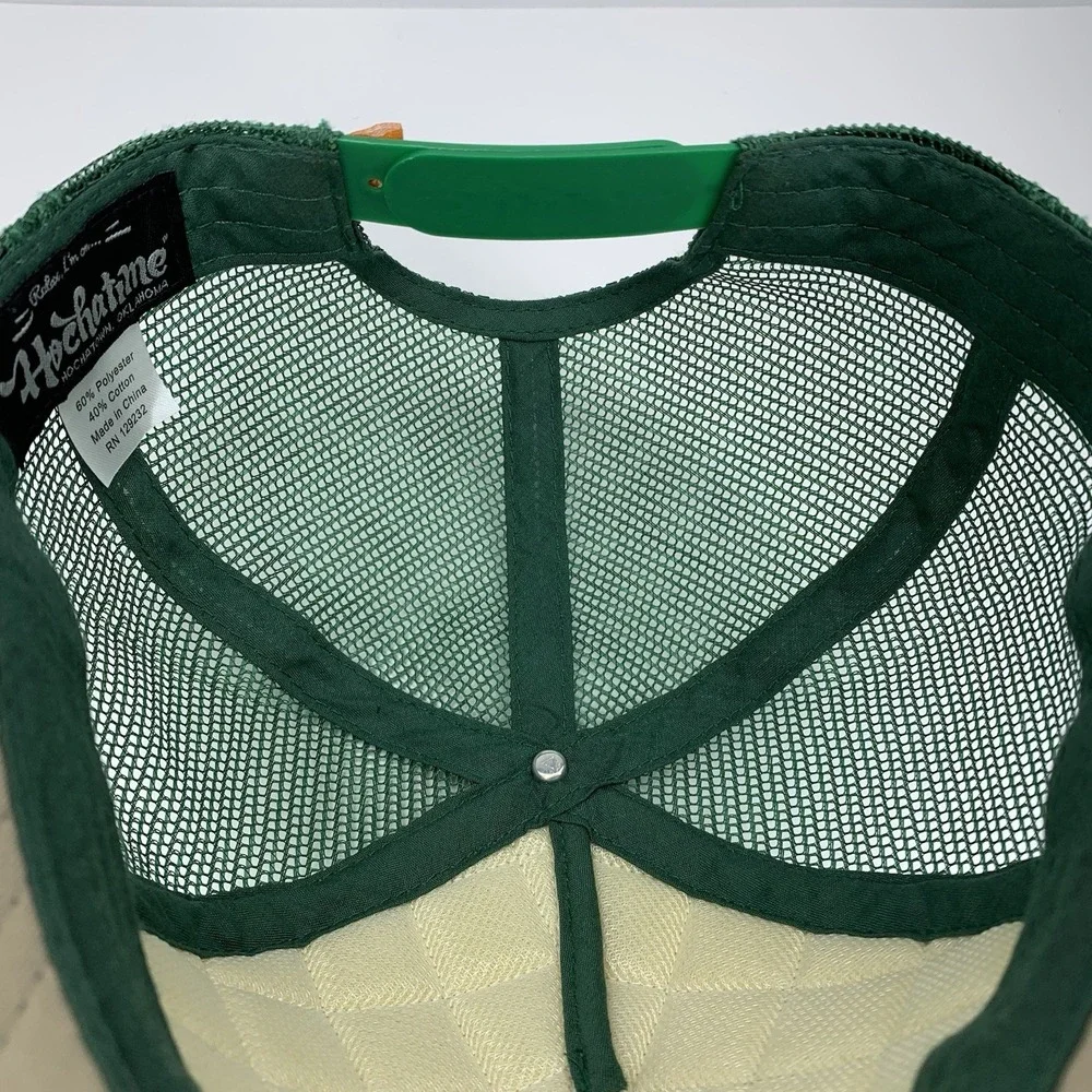 Hochatime Patch Hat Hochatown OK Quilted Green Mesh Adjustable Snap Baseball Cap
